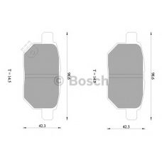 0 986 AB1 453 BOSCH Комплект тормозных колодок, дисковый тормоз