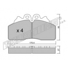 867.0 TRUSTING Комплект тормозных колодок, дисковый тормоз