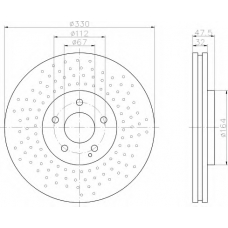 8DD 355 121-331 HELLA Тормозной диск