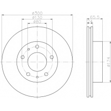 8DD 355 109-011 HELLA PAGID Тормозной диск