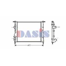 180240N AKS DASIS Радиатор, охлаждение двигателя
