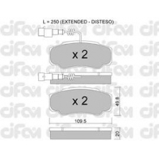 822-532-1 CIFAM Комплект тормозных колодок, дисковый тормоз