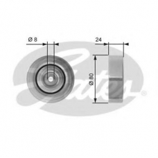 T36162 GATES Паразитный / ведущий ролик, поликлиновой ремень