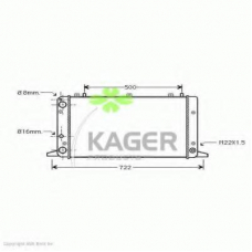 31-0009 KAGER Радиатор, охлаждение двигателя