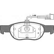 BPA0588.11 OPEN PARTS Комплект тормозных колодок, дисковый тормоз