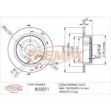 BD-2071 FREMAX Тормозной диск