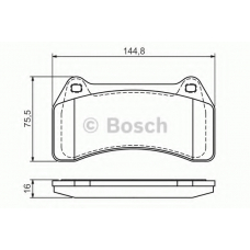 0 986 494 448 BOSCH Комплект тормозных колодок, дисковый тормоз