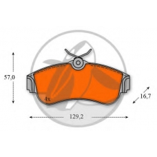 88 6470 HERZOG Комплект тормозных колодок, дисковый тормоз
