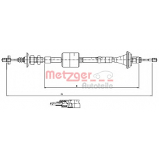 11.2912 METZGER Трос, управление сцеплением