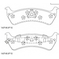 KD6772 ASIMCO Комплект тормозных колодок, дисковый тормоз