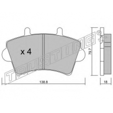 561.0 TRUSTING Комплект тормозных колодок, дисковый тормоз