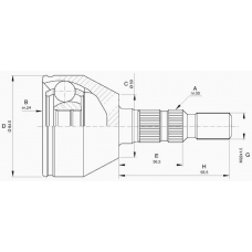 CVJ5602.10 OPEN PARTS Шарнирный комплект, приводной вал