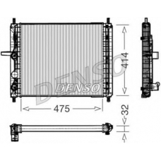 DRM09031 DENSO Радиатор, охлаждение двигателя