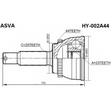 HY-002A44 ASVA Шарнирный комплект, приводной вал
