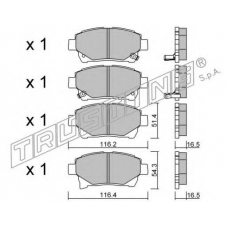 894.0 TRUSTING Комплект тормозных колодок, дисковый тормоз
