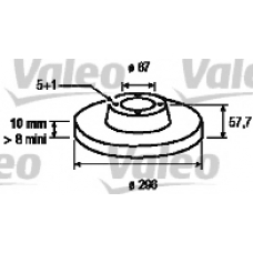 186858 VALEO Тормозной диск