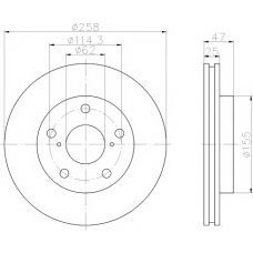 8DD 355 108-701 HELLA PAGID Тормозной диск