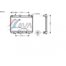 PEA2201 AVA Радиатор, охлаждение двигателя