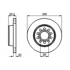 0 986 478 614 BOSCH Тормозной диск