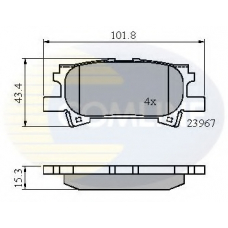 CBP01279 COMLINE Комплект тормозных колодок, дисковый тормоз