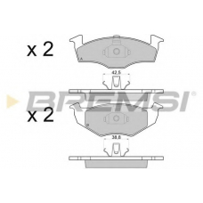 BP2682 BREMSI Комплект тормозных колодок, дисковый тормоз