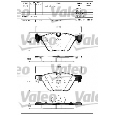 601283 VALEO Комплект тормозных колодок, дисковый тормоз