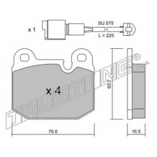 029.0W TRUSTING Комплект тормозных колодок, дисковый тормоз