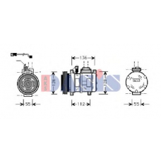 851010N AKS DASIS Компрессор, кондиционер