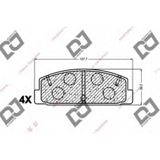 BP1351 DJ PARTS Комплект тормозных колодок, дисковый тормоз