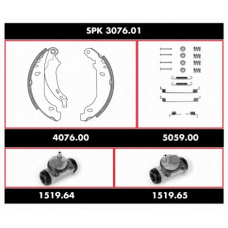 SPK 3076.01 WOKING Комплект тормозов, барабанный тормозной механизм