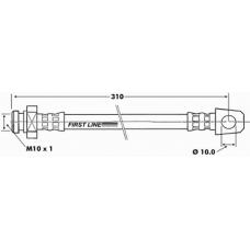 FBH6307 FIRST LINE Тормозной шланг