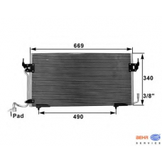 8FC 351 037-151 HELLA Конденсатор, кондиционер