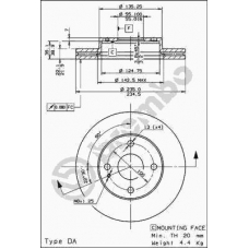 09.7824.10 BREMBO Тормозной диск