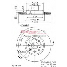 24980 E METZGER Тормозной диск