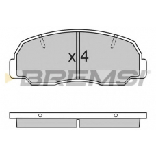 BP2297 BREMSI Комплект тормозных колодок, дисковый тормоз