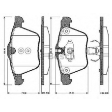 0 986 TB2 937 BOSCH Комплект тормозных колодок, дисковый тормоз