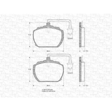 363702160917 MAGNETI MARELLI Комплект тормозных колодок, дисковый тормоз