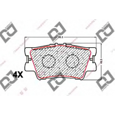 BP1638 DJ PARTS Комплект тормозных колодок, дисковый тормоз