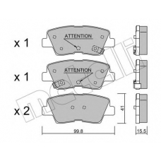 22-0886-1 METELLI Комплект тормозных колодок, дисковый тормоз