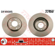 DF4958S TRW Тормозной диск