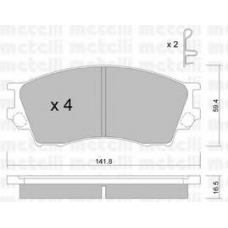 22-0473-0 METELLI Комплект тормозных колодок, дисковый тормоз