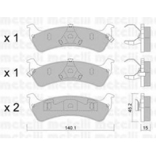 22-0628-0 METELLI Комплект тормозных колодок, дисковый тормоз