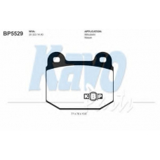 BP-5529 KAVO PARTS Комплект тормозных колодок, дисковый тормоз