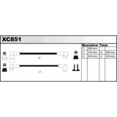 XC851 QUINTON HAZELL Комплект проводов зажигания