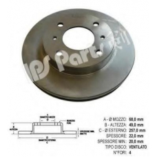 IBT-1015 IPS Parts Тормозной диск