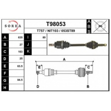 T98053 EAI Приводной вал