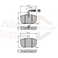 ADB1413 COMLINE Комплект тормозных колодок, дисковый тормоз