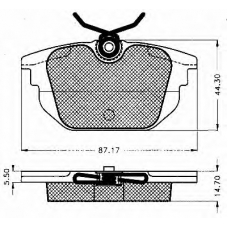 10530 BSF Комплект тормозных колодок, дисковый тормоз