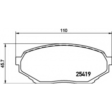 8DB 355 019-681 HELLA Комплект тормозных колодок, дисковый тормоз