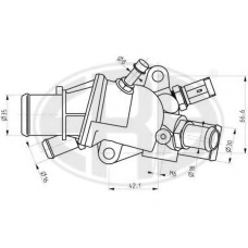 350188 ERA Термостат, охлаждающая жидкость
